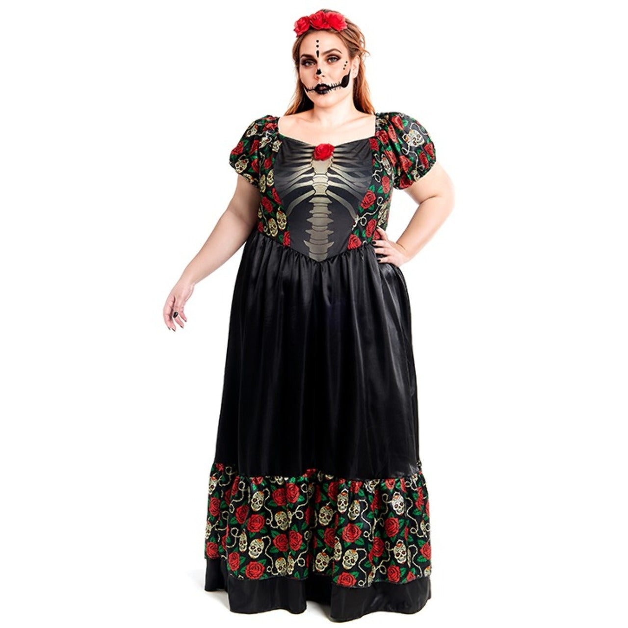 Catrina-Kleid Plus Kostüm für Damen