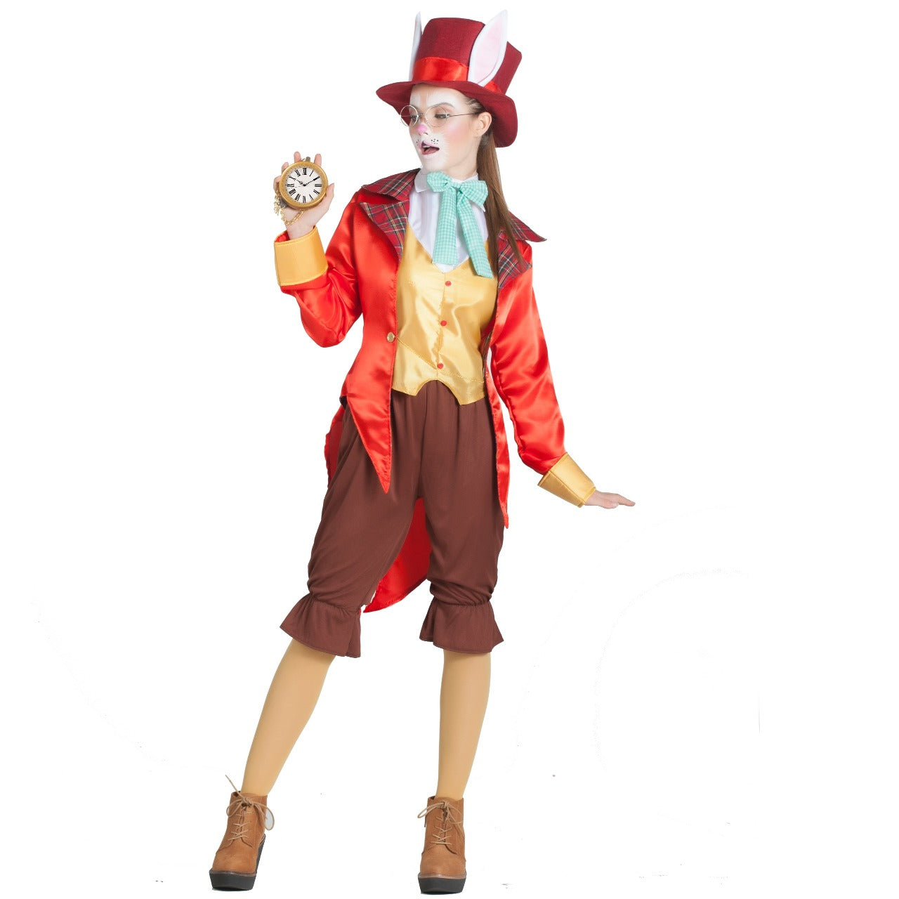 Rotes Alice-Kaninchen-Kostüm für Damen