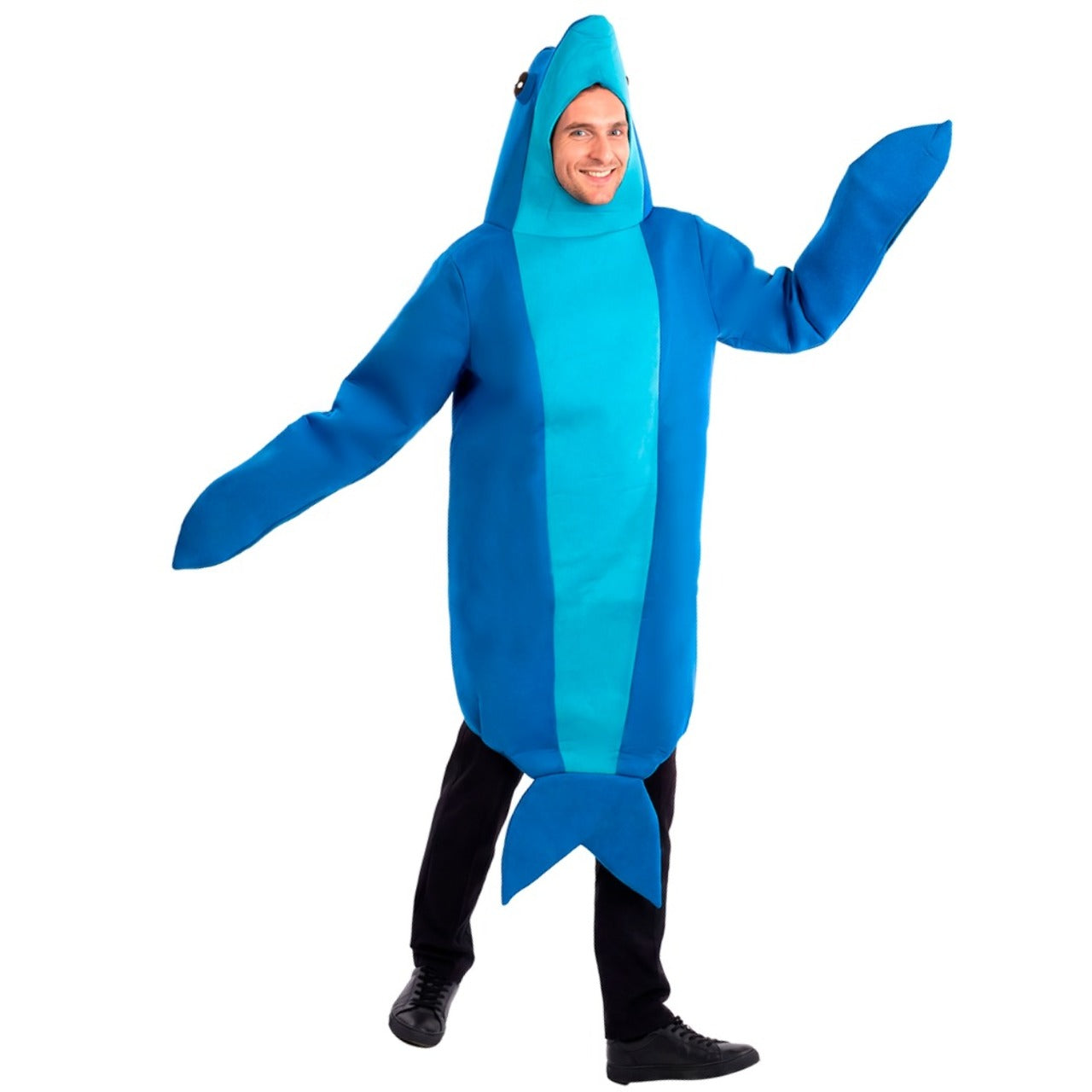 Blaues Delfin-Kostüm für Erwachsene