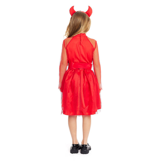 Rotes Teufelin-Kostüm für Mädchen