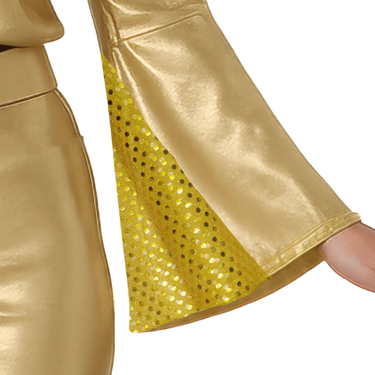 Goldenes Disco-Kostüm für Damen