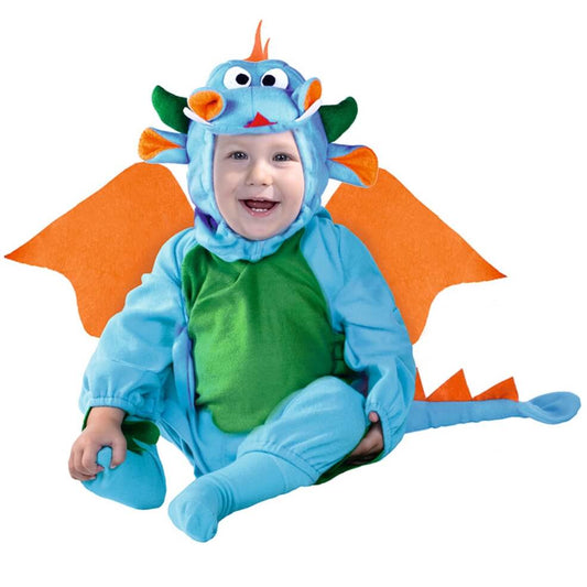 Blaues Drachenkostüm für Baby
