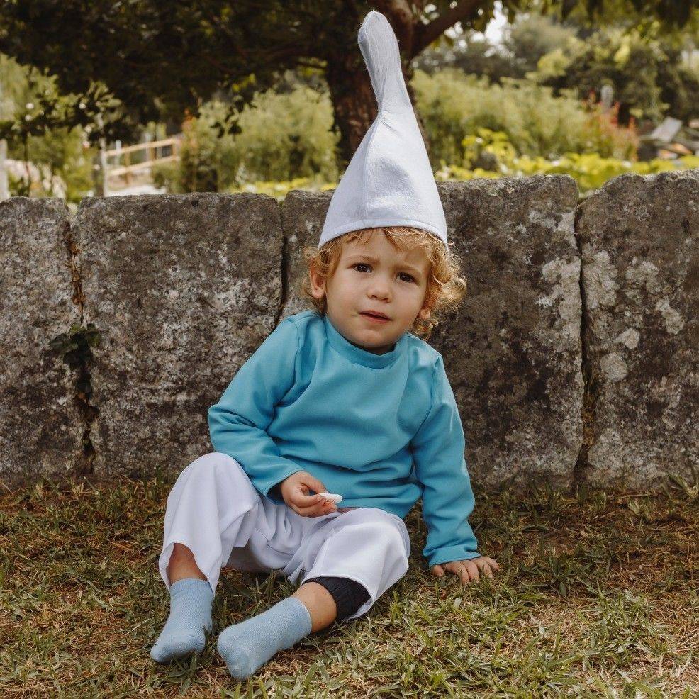 Klassisches Blauer Gnom Kostüm für Baby