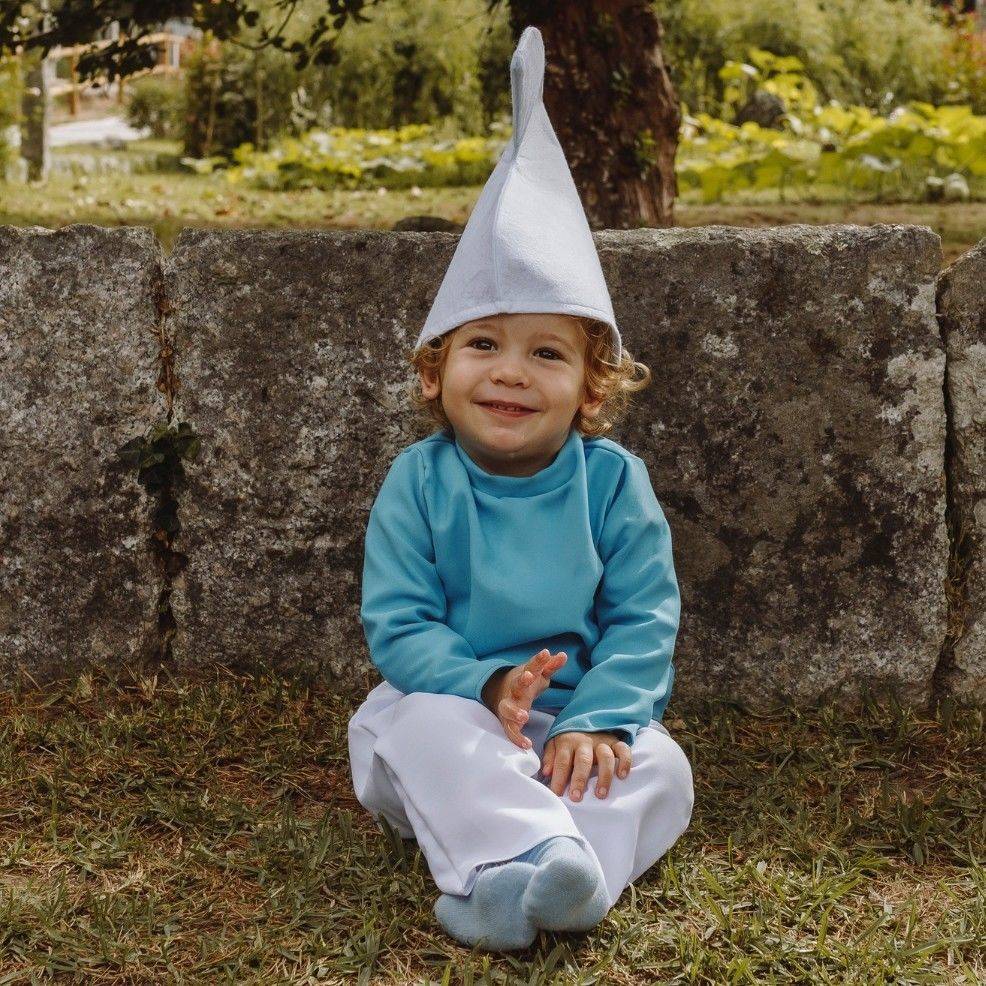 Klassisches Blauer Gnom Kostüm für Baby