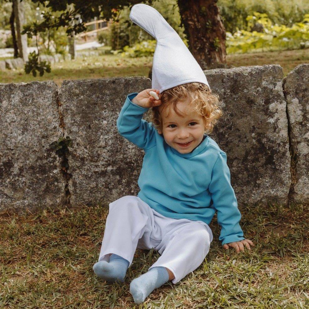 Klassisches Blauer Gnom Kostüm für Baby