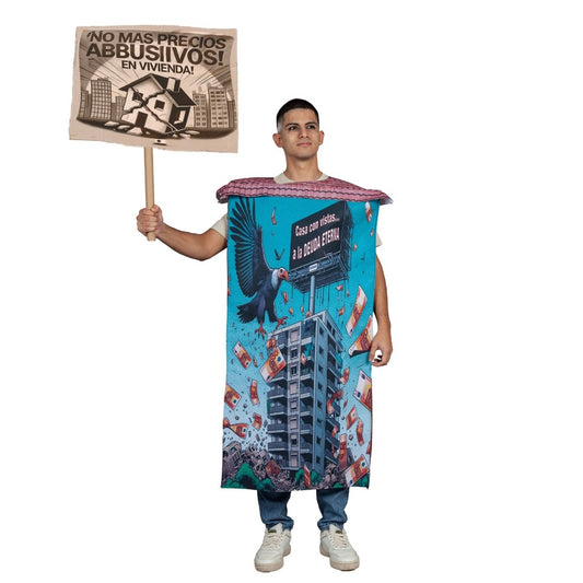 Wohnung-Protest-Gebäude-Kostüm für Erwachsene