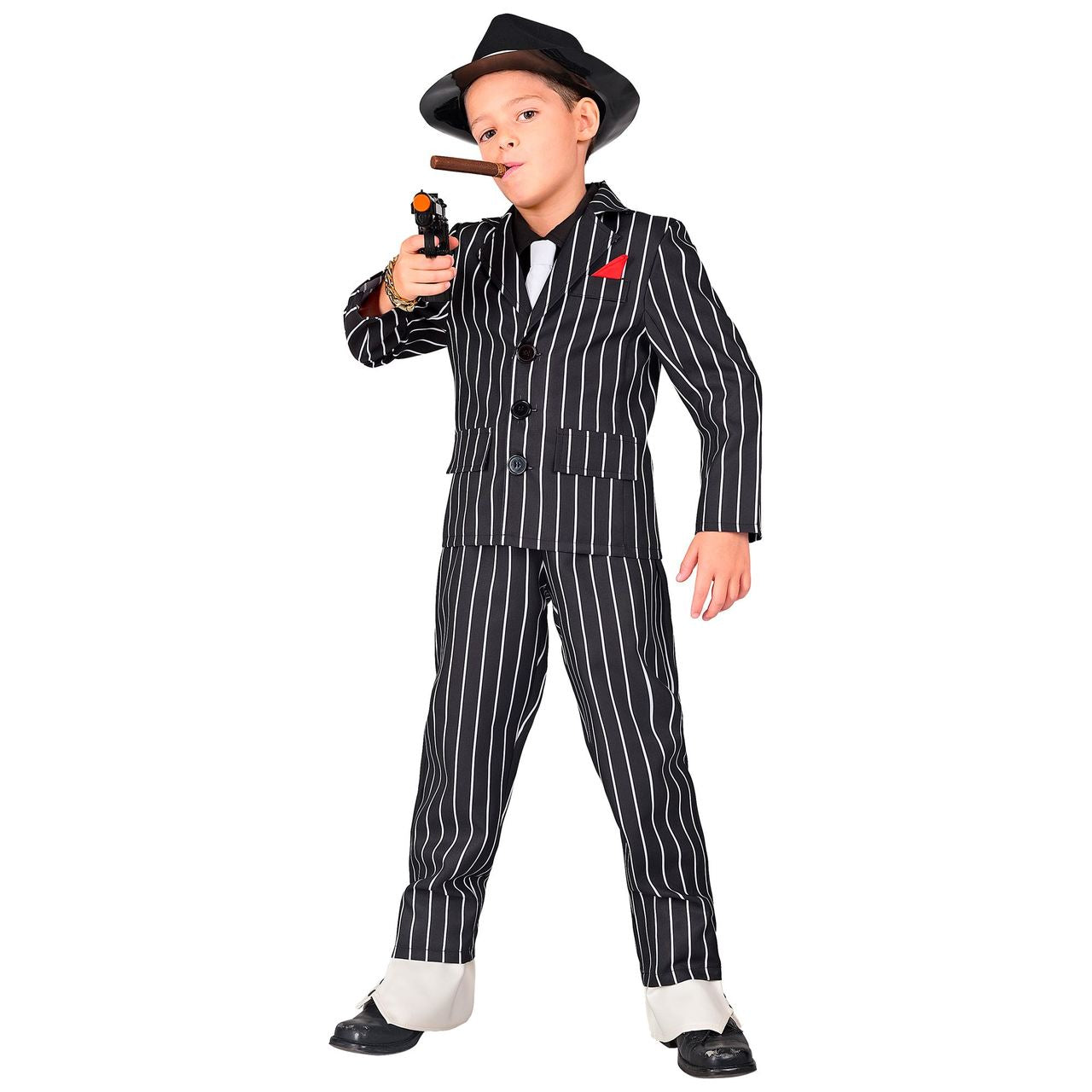 Dunkler Gangster Gomez Kostüm für Kinder