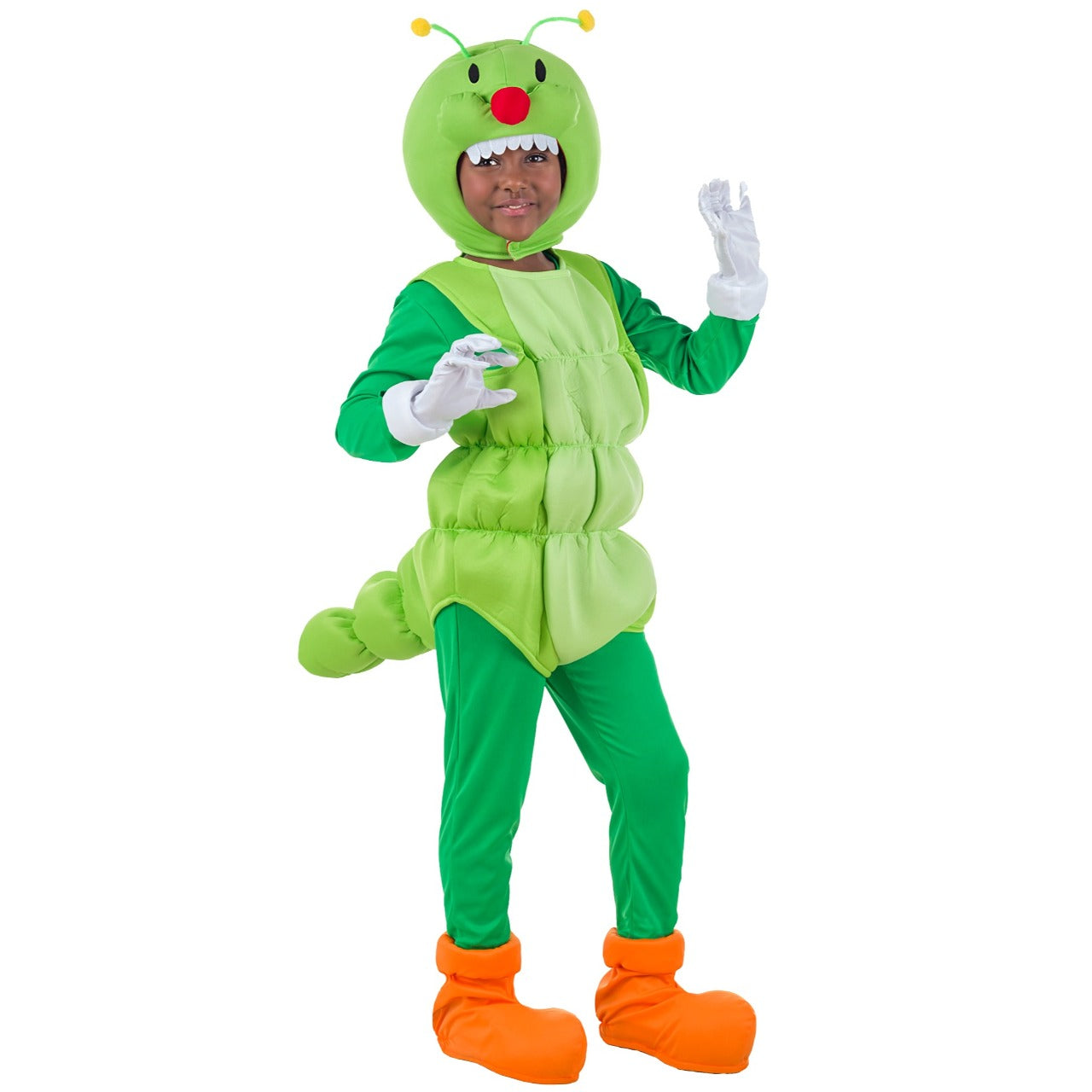 Grüner Wurm Kostüm für Kinder