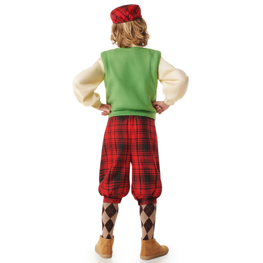 Golfspieler-Kostüm mit Karomuster für Jungen