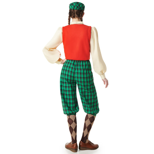 Golfspielerin-Kostüm mit Karomuster für Damen