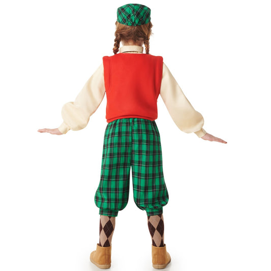 Golfspielerin-Kostüm mit Karomuster für Mädchen