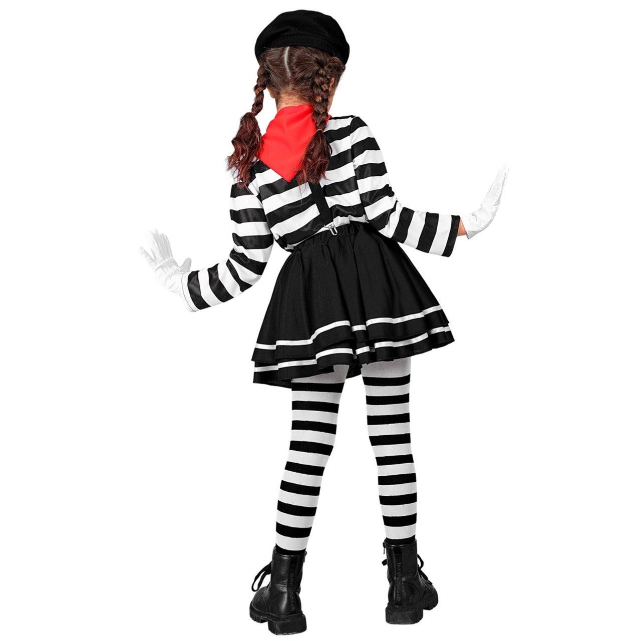 Zweifarbiges Mime-Kostüm für Mädchen