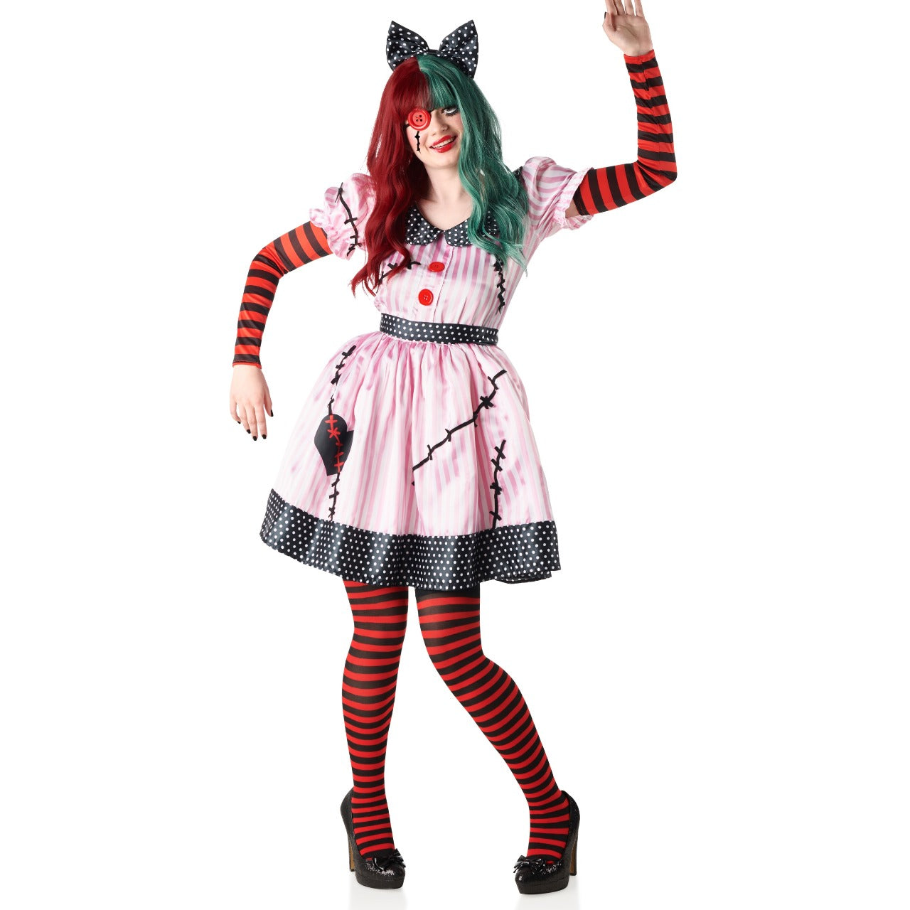 Sinistere Stoffpuppe-Kostüm für Damen