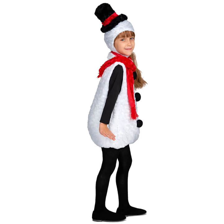 Schneemannskostüm mit Zylinderhut für Baby