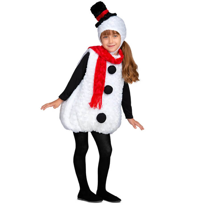 Schneemannskostüm mit Zylinderhut für Baby