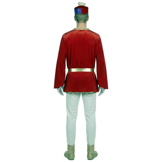 Königlicher Pagen-Kostüm Deluxe in Rot für Erwachsene