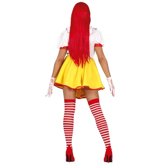Burger-Clownfrau-Kostüm für Damen
