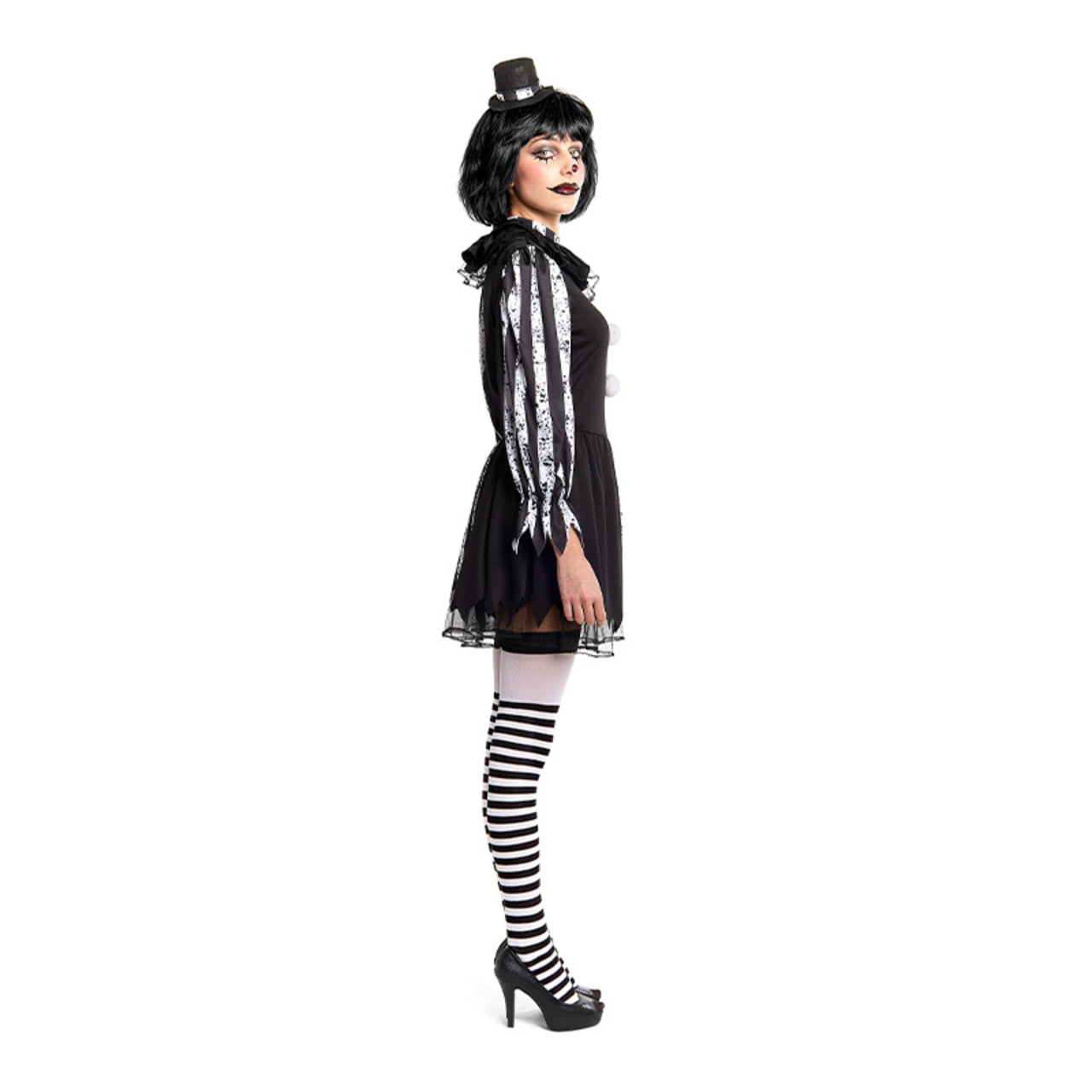 Gruselige Clown-Dame-Kostüm