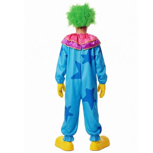 Blaues Killerclown-Kostüm für Kinder