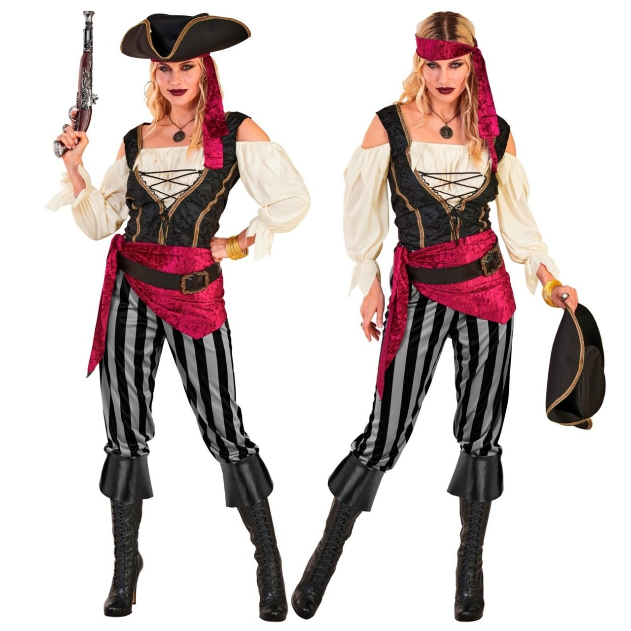Piratin Schärpe Kostüm für Damen