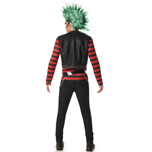 Punkrockers mit Streifen Kostüm für Herren