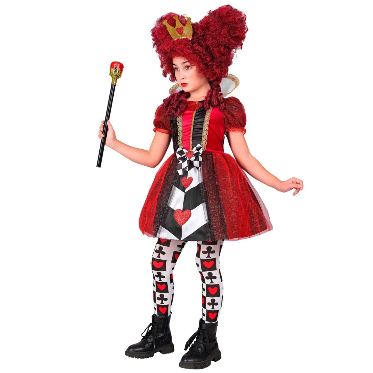 Herzkönigin Tüll Kostüm für Mädchen