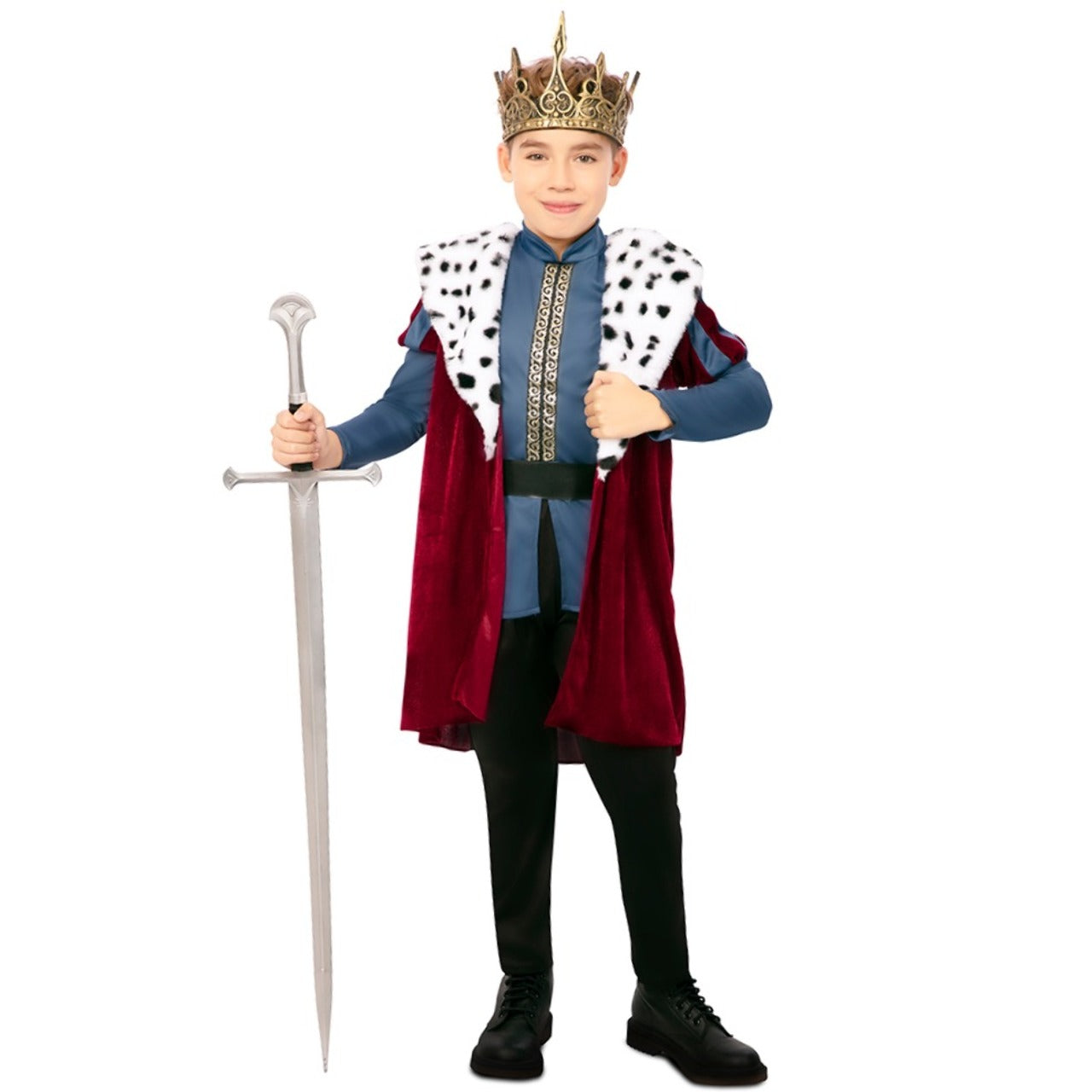 Mittelalter-König Deluxe Kostüm für Jungen