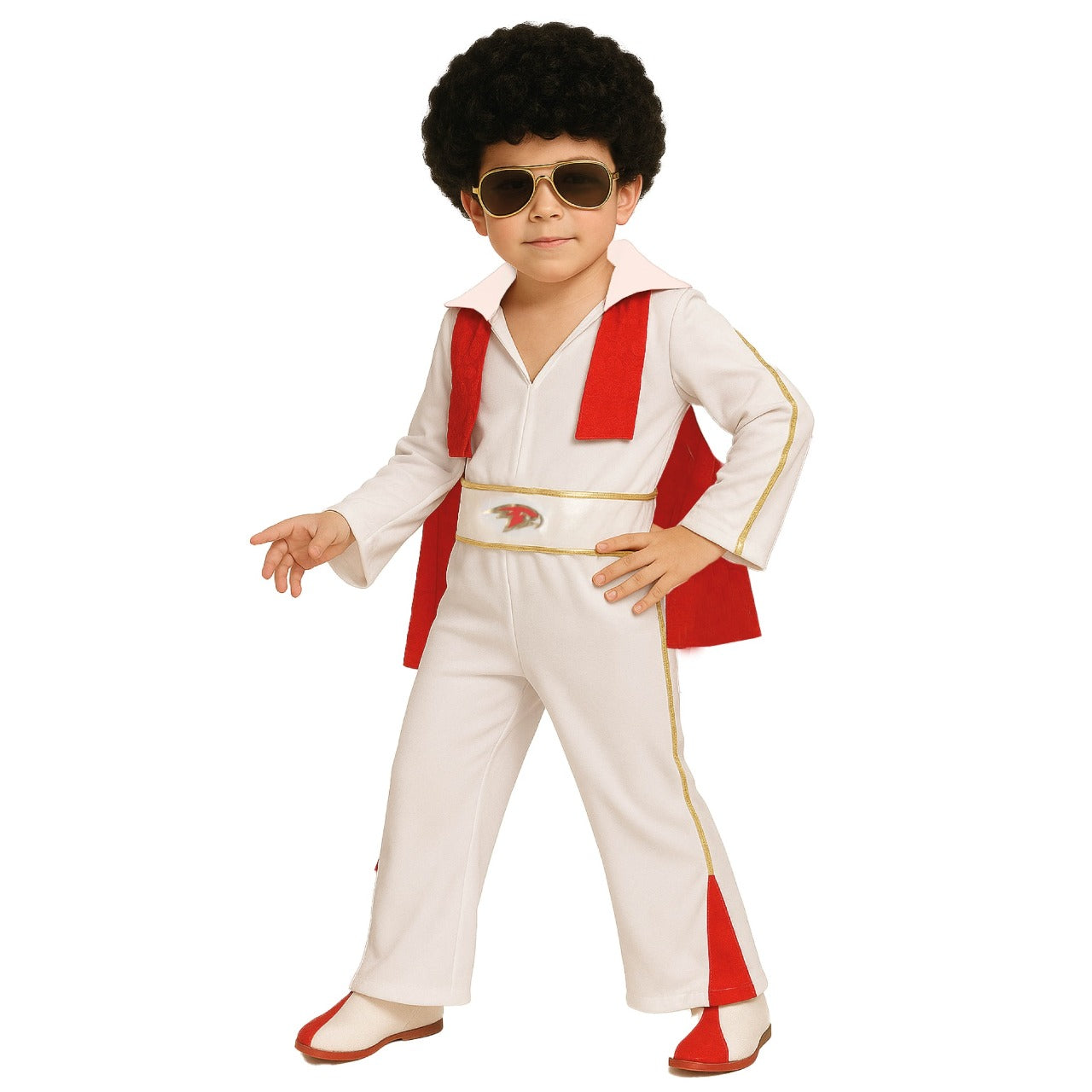 Rockkönig-Kostüm mit Umhang für Jungen