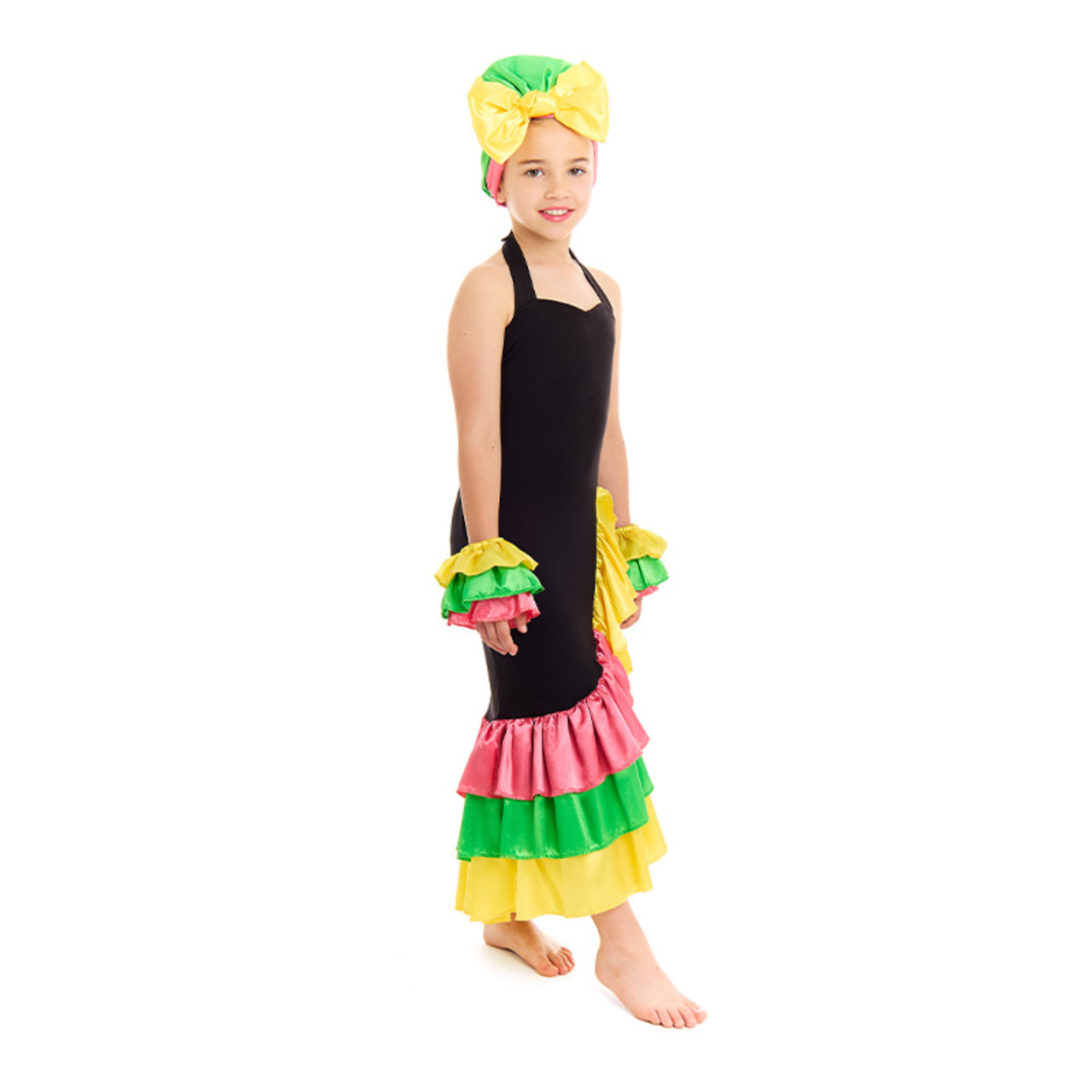 Buntes Rumbera-Kostüm für Mädchen