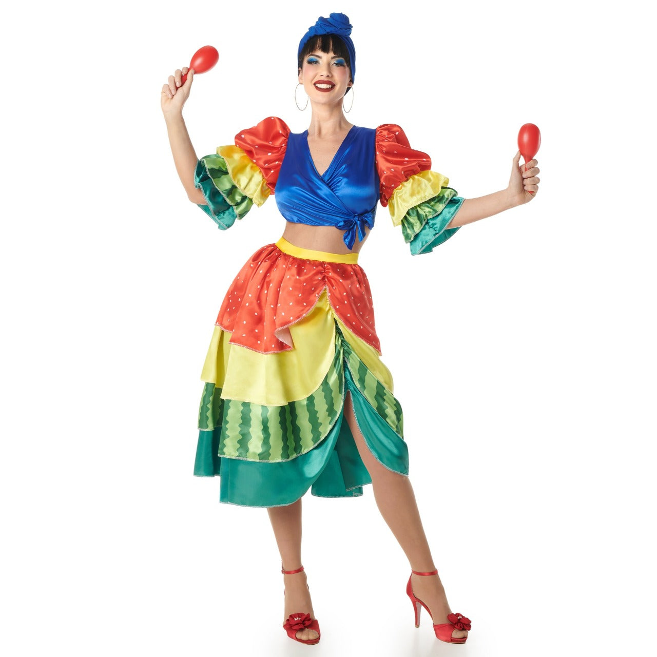 Buntes Rumbera-Kostüm für Damen