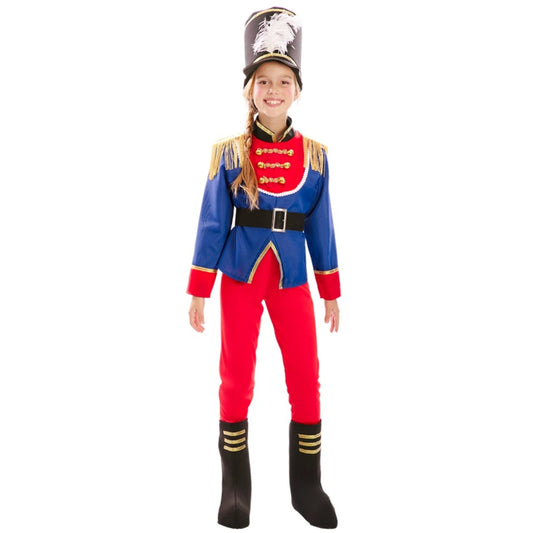 Nussknacker-Soldat-Kostüm mit Schulterklappe für Mädchen