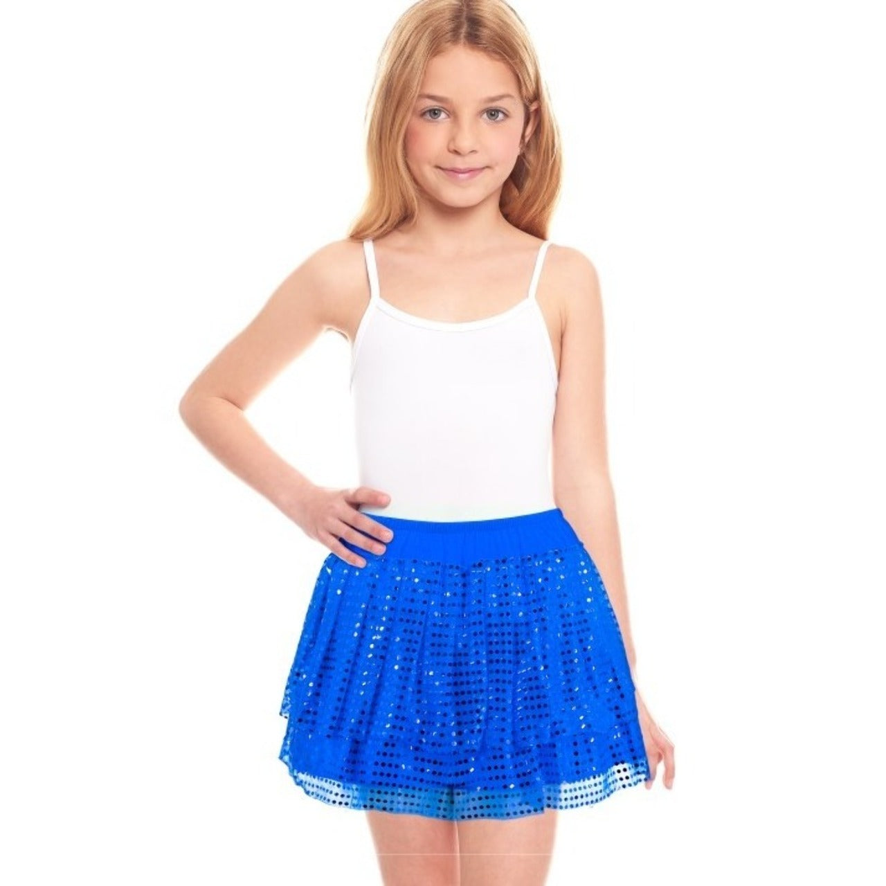 Glänzender Blau Rock für Kinder