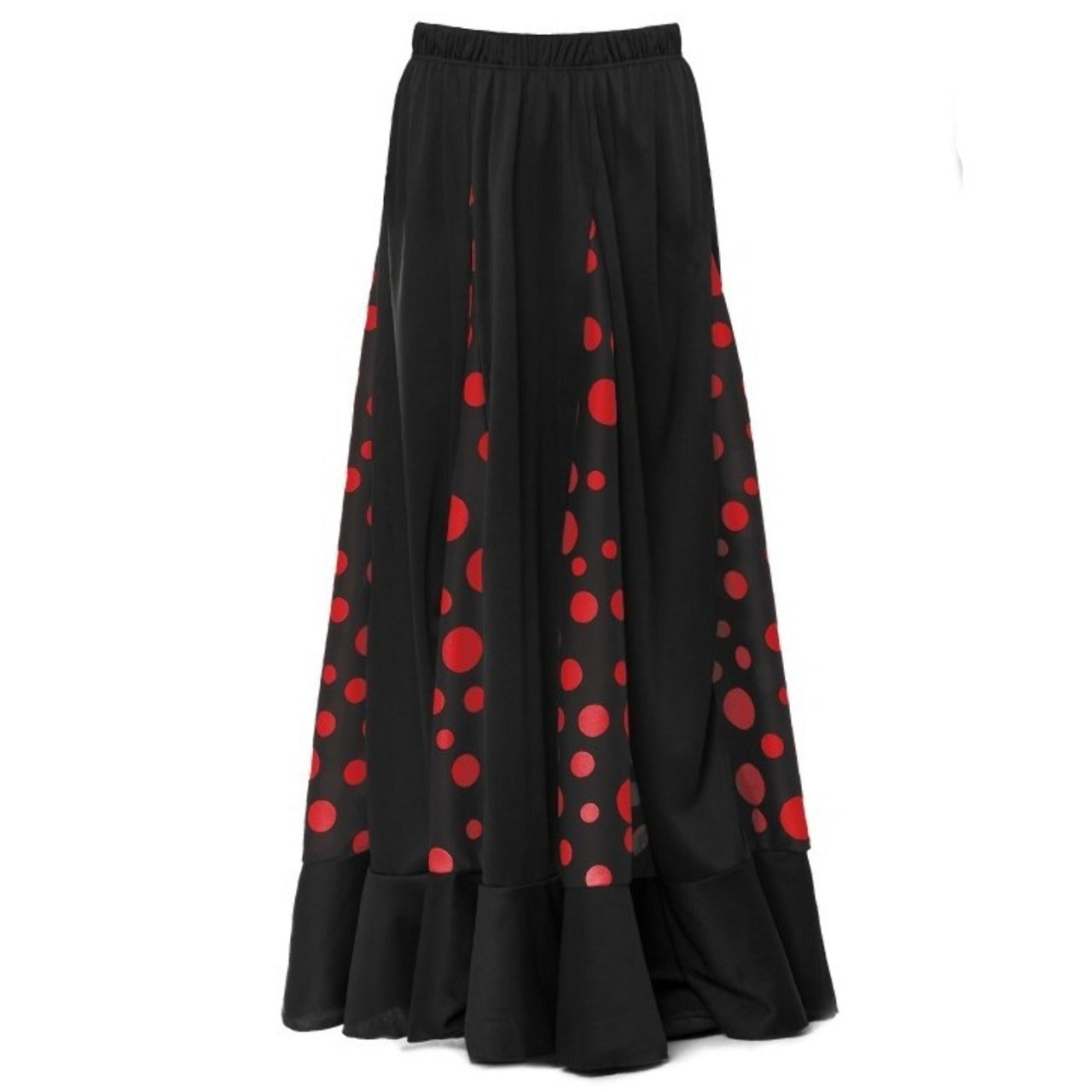 Schwarz-roter Flamencorock mit Kielen für Kinder