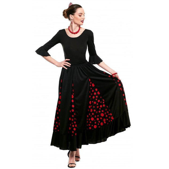 Flamenco Rock mit Kielen schwarz-rot