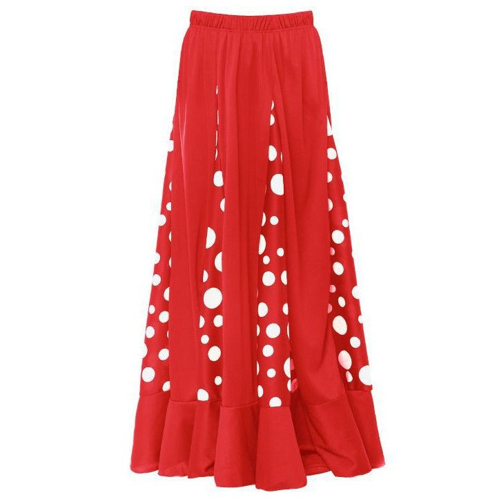 Roter Flamenco-Rock mit Volants