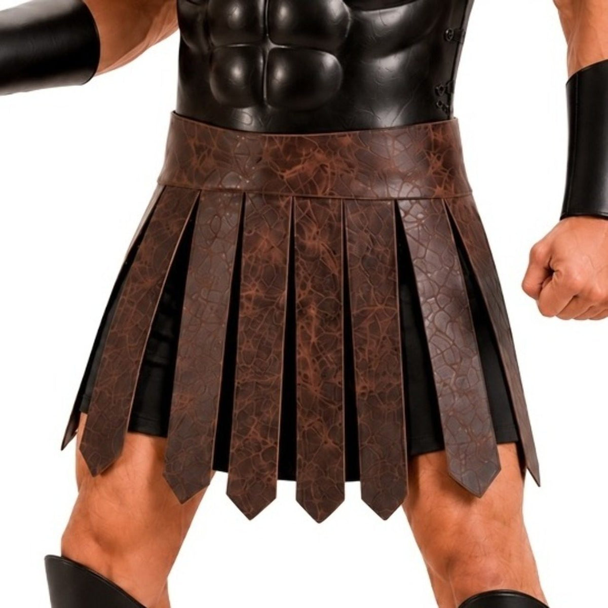 Brauner Gladiator-Lederrock