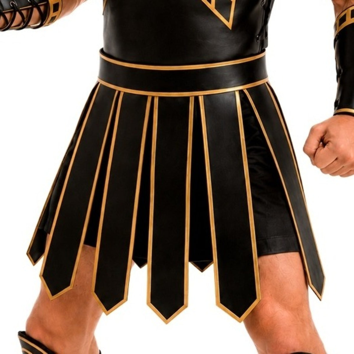 Schwarzer Gladiator-Lederrock
