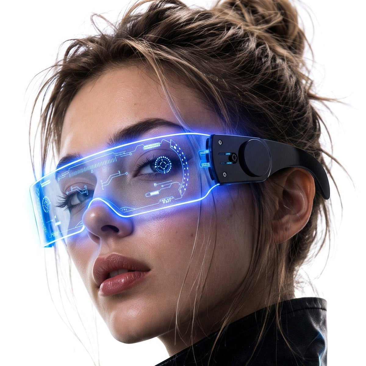 Futuristische Leuchtbrille