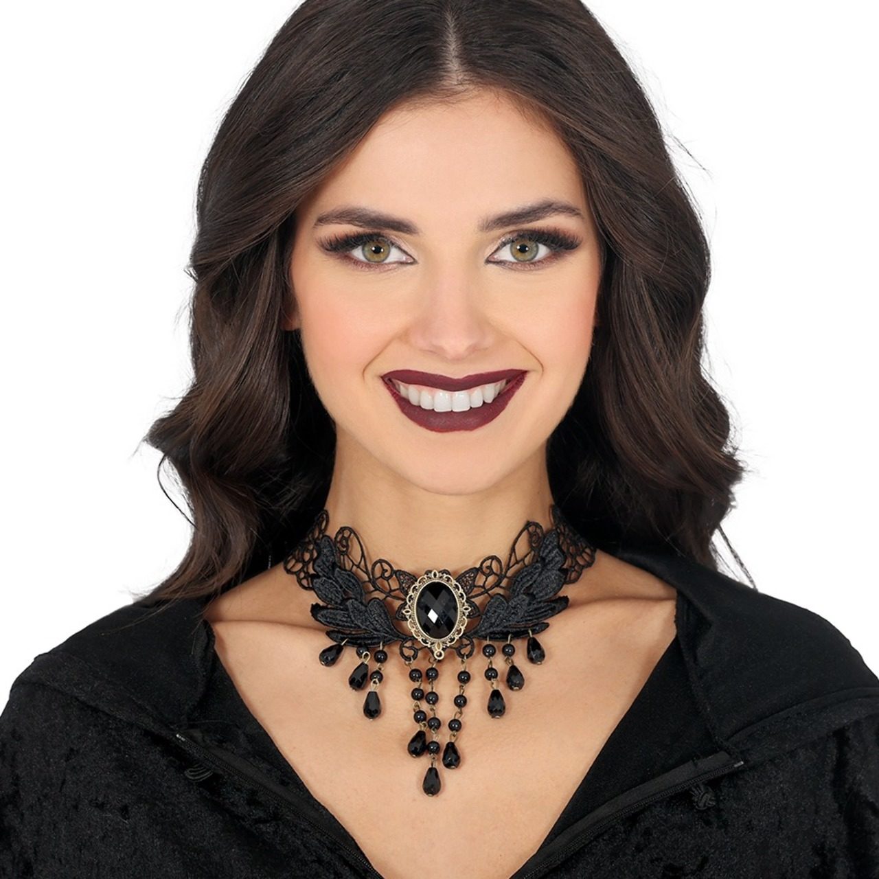 Gothic, bestickte Halskette