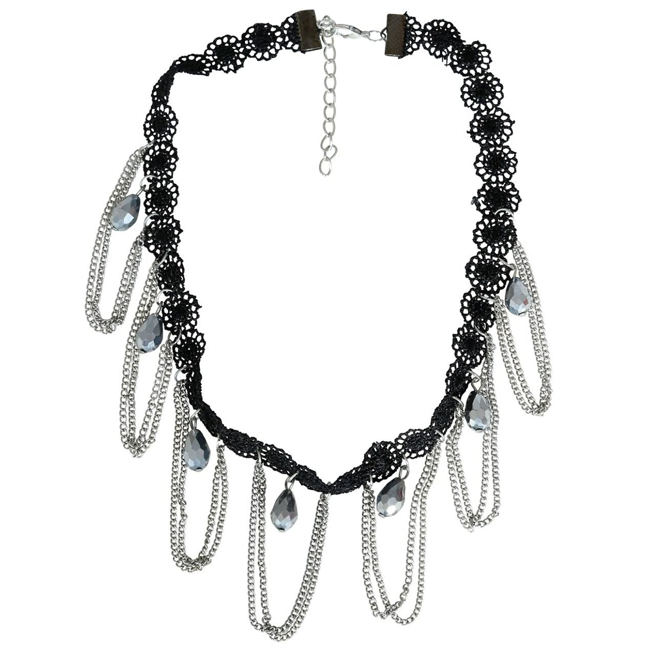 Gothic Halsband Silber