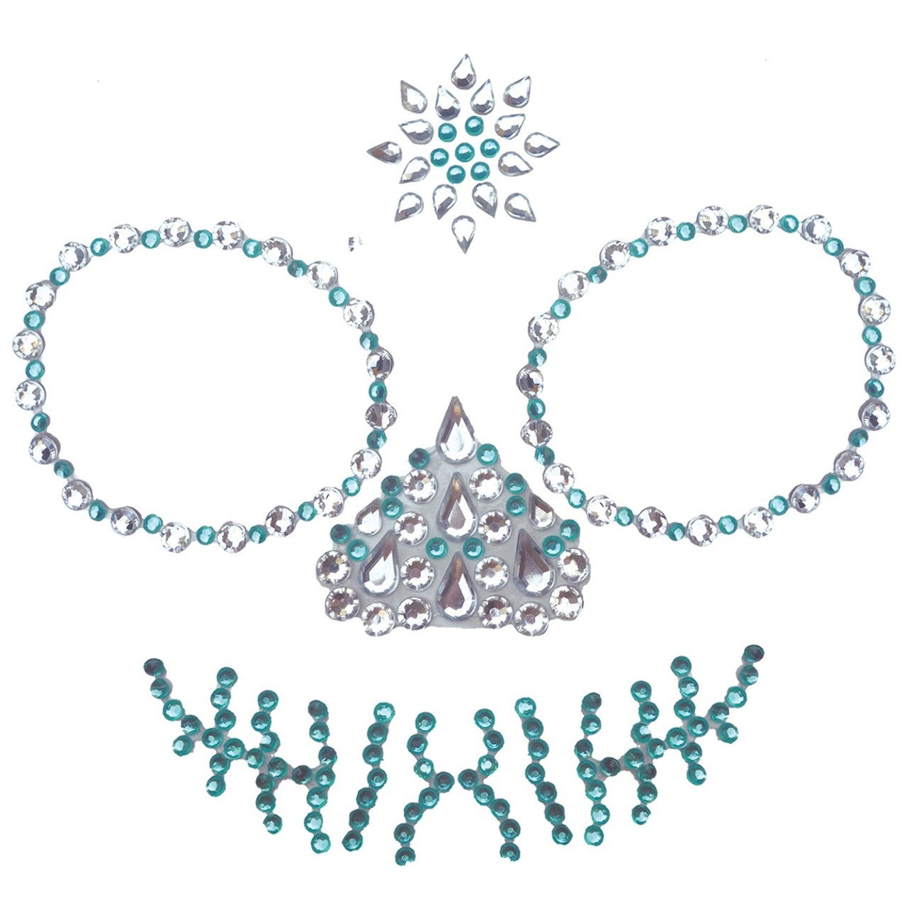 Selbstklebende Catrina-Schädel-Glittersteine