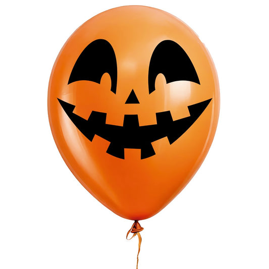 Gruselige orangefarbene Kürbisluftballons