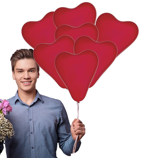 Rote Herzballons