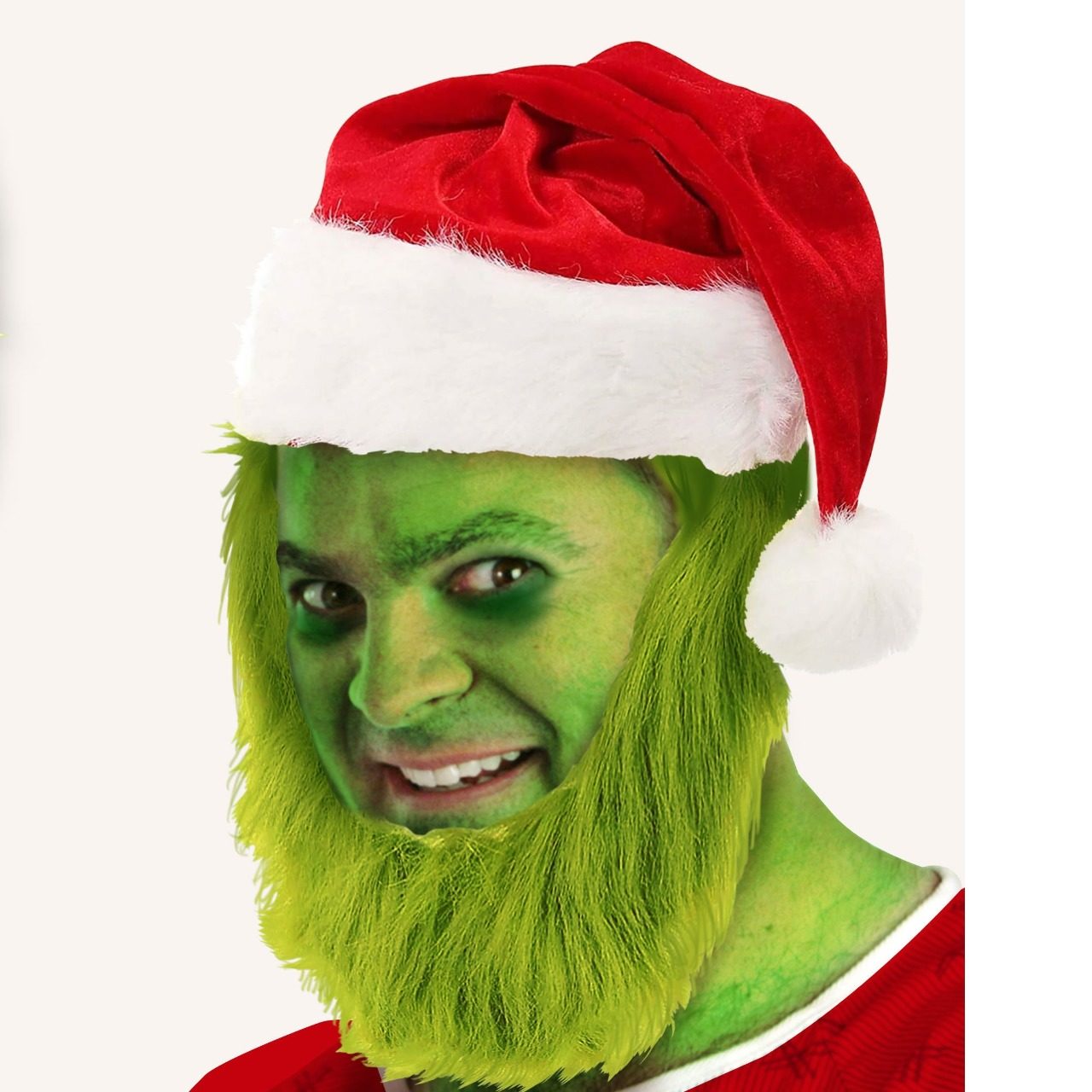 Mütze mit Grinch-Bart