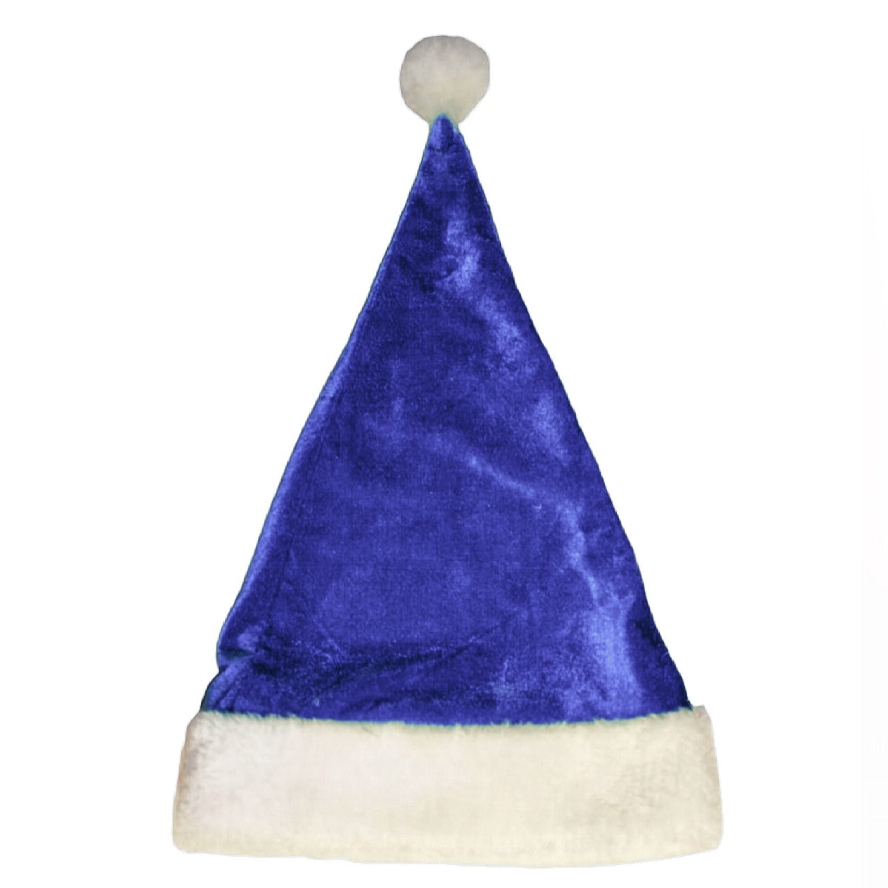Blauer Samt Weihnachtsmann-Hut