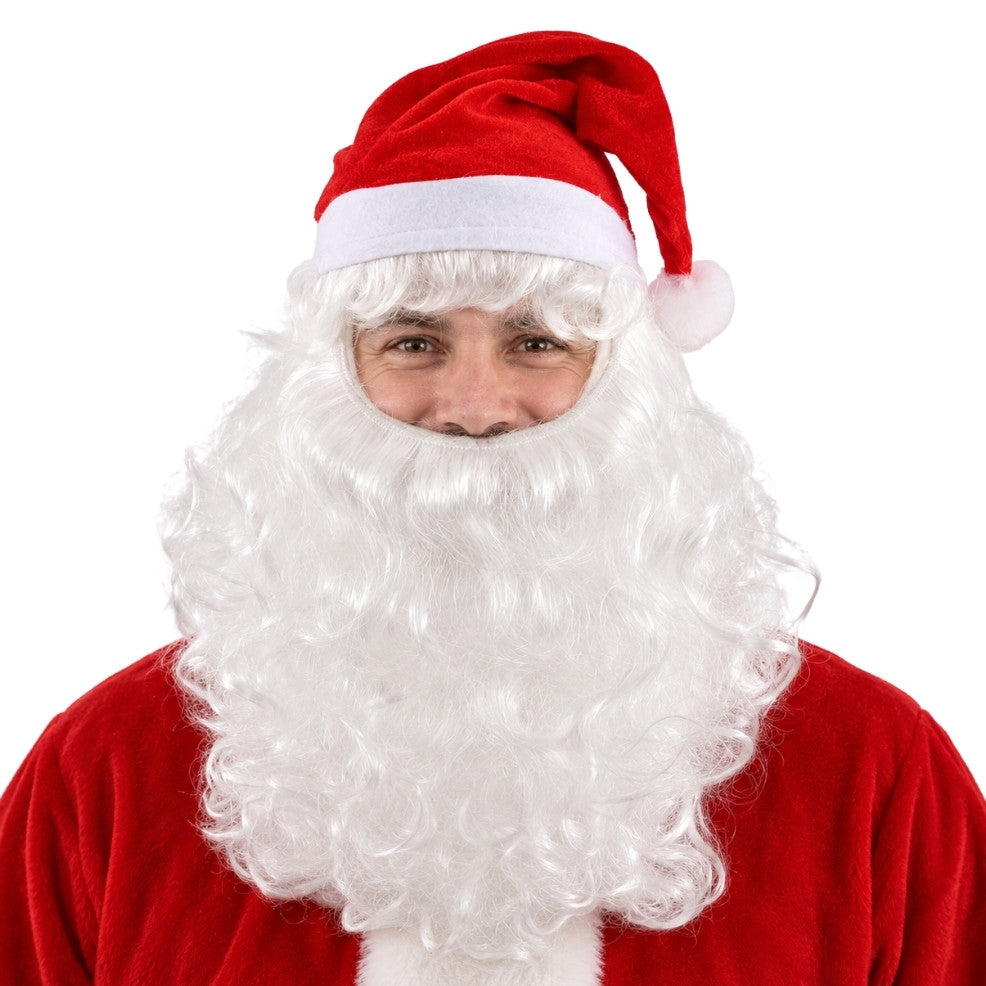 Weihnachtsmann-Mütze mit Bart