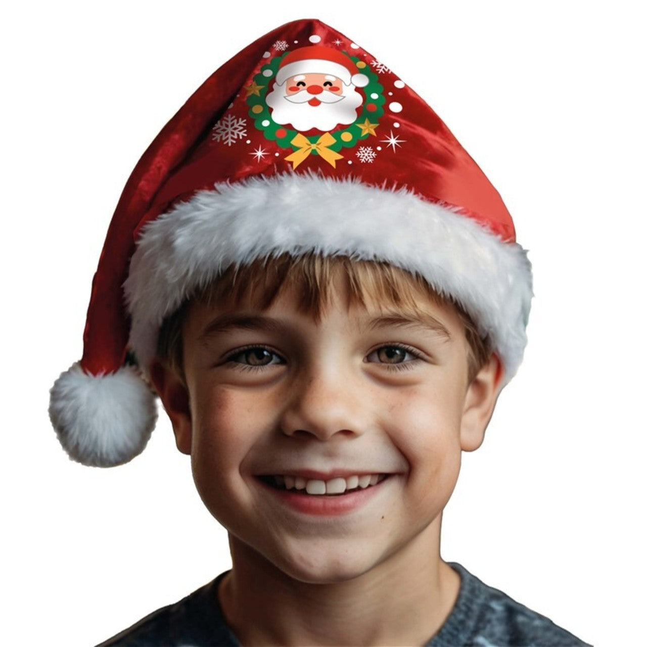 Dekorierte Weihnachtsmann-Mütze für Kinder