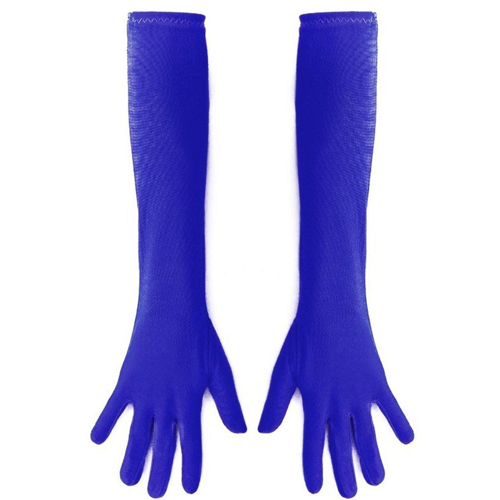 Lange blaue Eco-Handschuhe