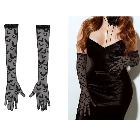 Lange Gothic Fledermaus Handschuhe