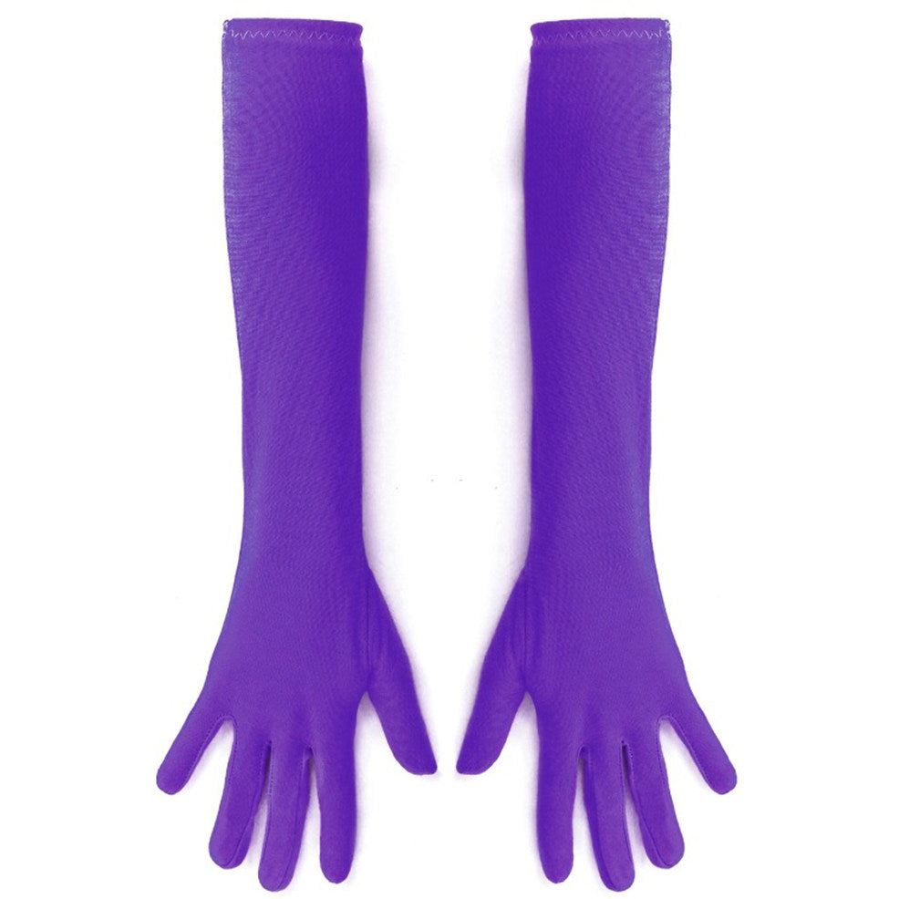 Lange violette Eco-Handschuhe